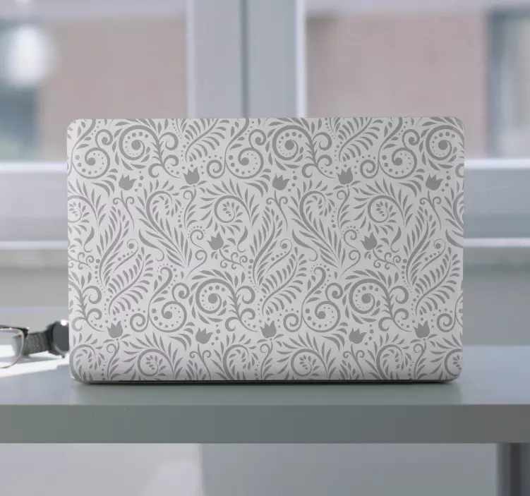Laptop Aufkleber elegantes florales element - TenStickers