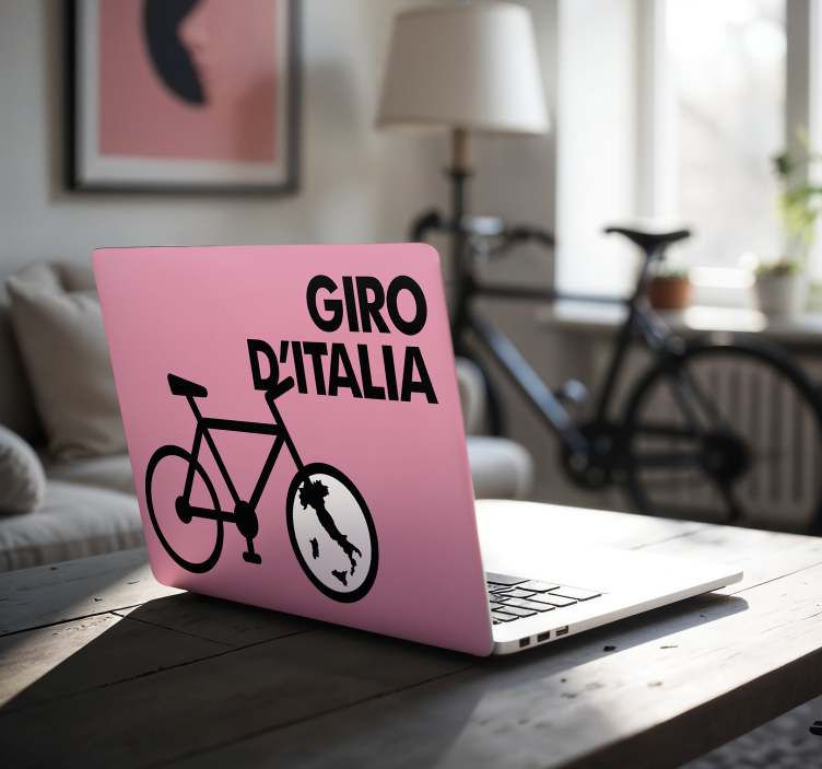 Laptop Aufkleber giro d'italia symbol - TenStickers