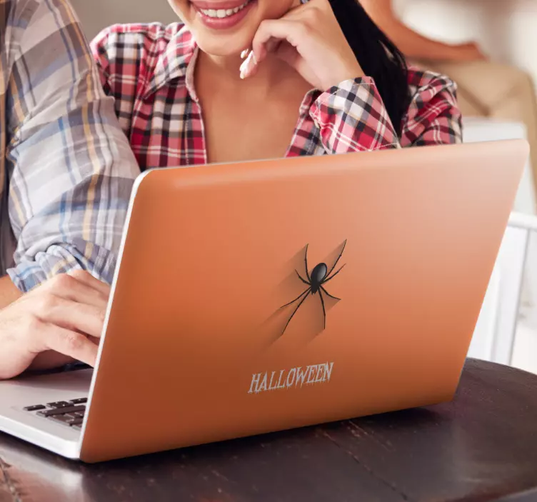 Laptop Aufkleber Halloween Spinne - TenStickers