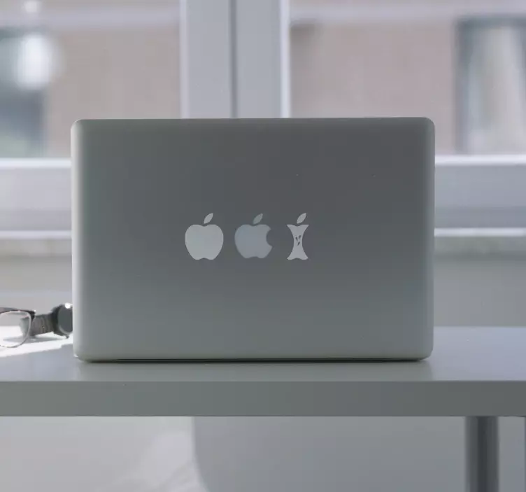 Laptop Sticker Angebissener Apfel - TenStickers