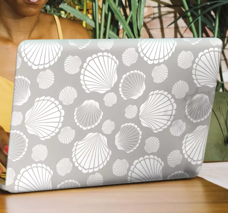 Laptop Aufkleber laptophülle mit muschelmuster - TenStickers