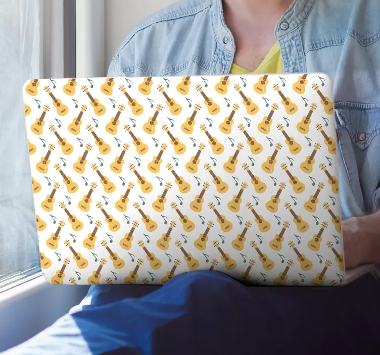 Laptop aufkleber mit musikinstrument-motiv - TenStickers