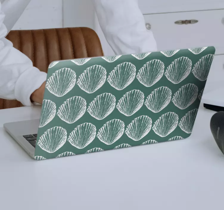 Laptop Aufkleber muschelmotiv-arrangement - TenStickers