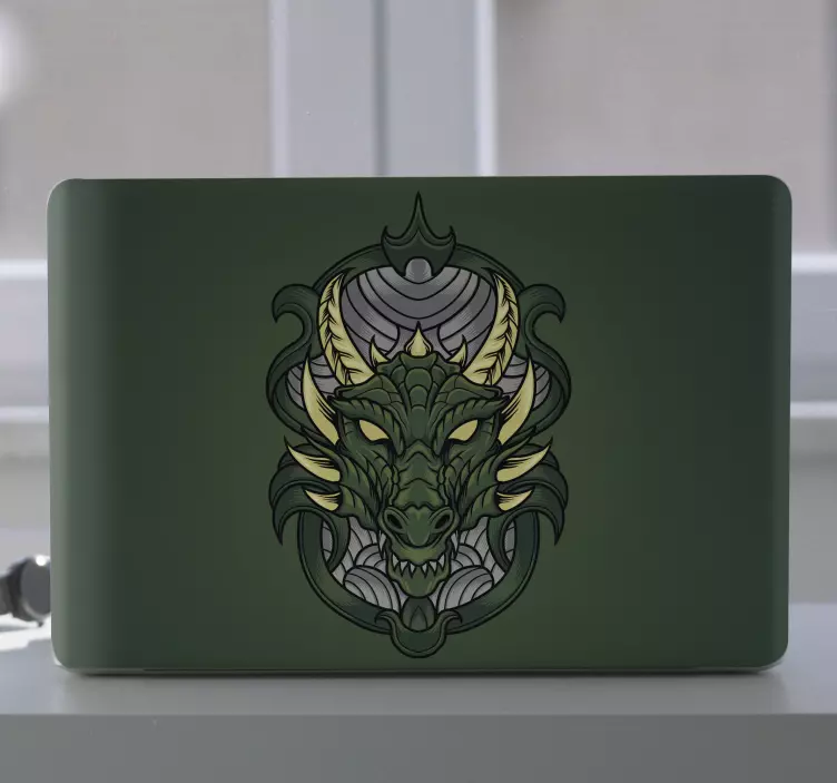 Laptop aufkleber mythos drachenemblem - TenStickers