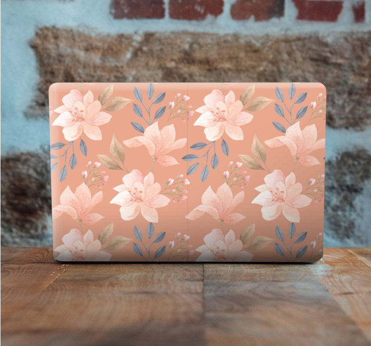 Laptop Aufkleber raffiniertes blumenmotiv - TenStickers