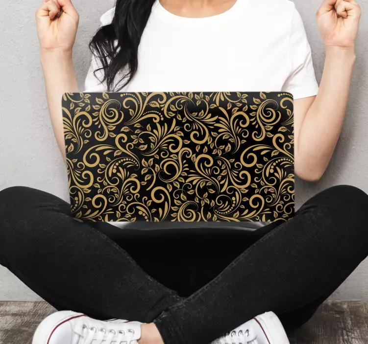 Laptop Aufkleber raffiniertes blütenmotiv - TenStickers