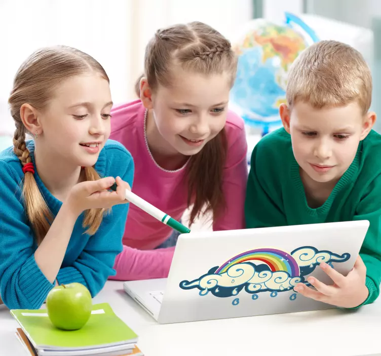 Laptop Aufkleber Regenbogen - TenStickers