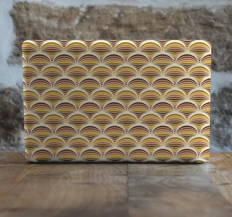 Laptop Aufkleber retro-wellenmuster - TenStickers