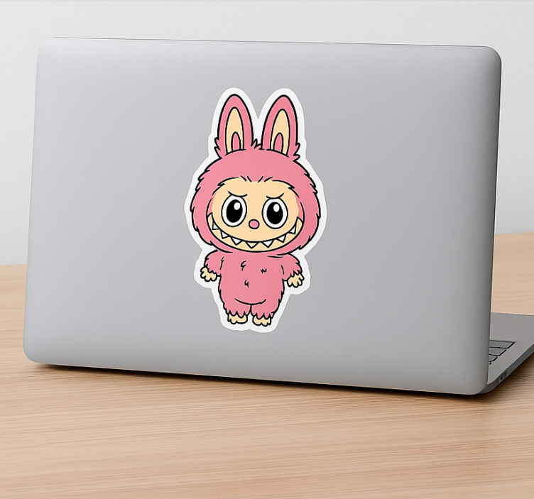 Laptop Aufkleber rosa monsterpuppe - TenStickers