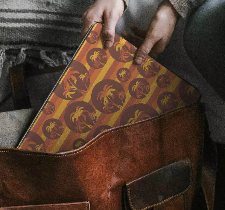 Laptop Aufkleber tropisches palmenmuster - TenStickers