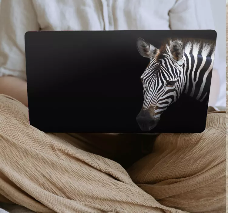 Laptop Aufkleber zebrakopfillustration - TenStickers