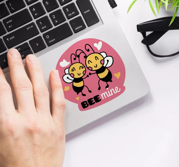 Laptop Sticker bienenliebesduo - TenStickers