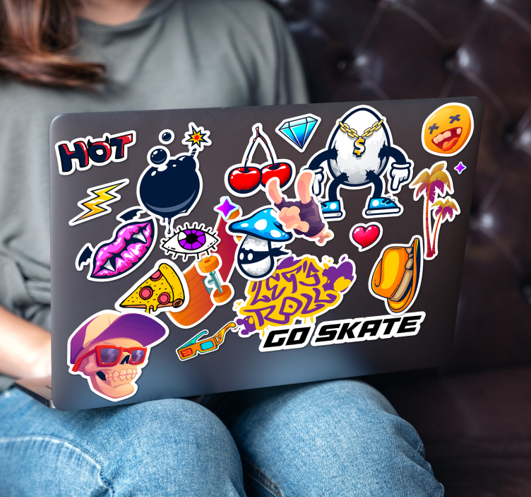 Laptop Sticker designs gesetzt - TenStickers