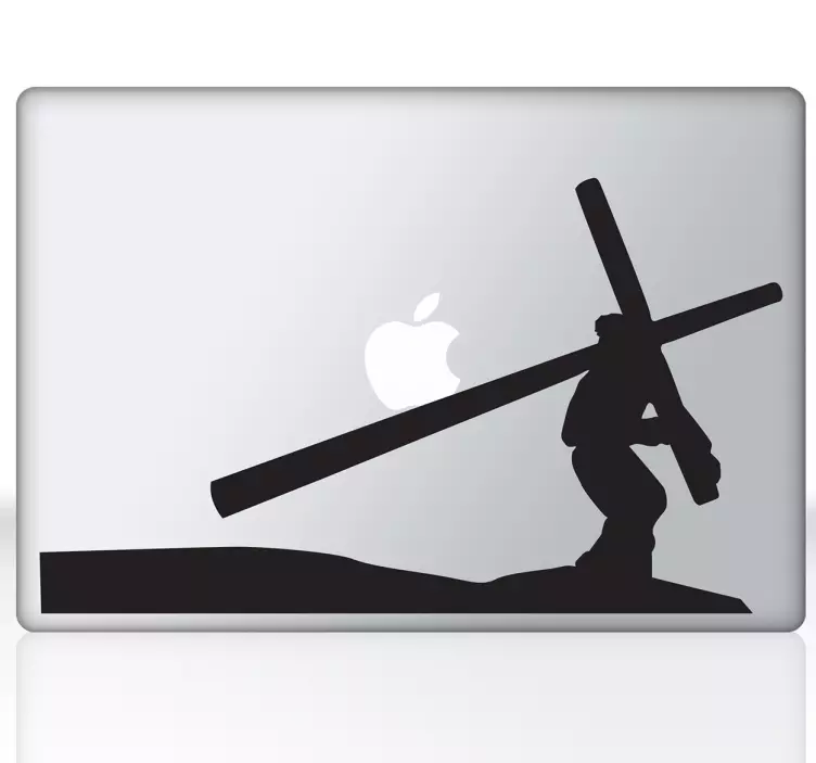 Laptop Sticker Jesus Christus Kreus - TenStickers