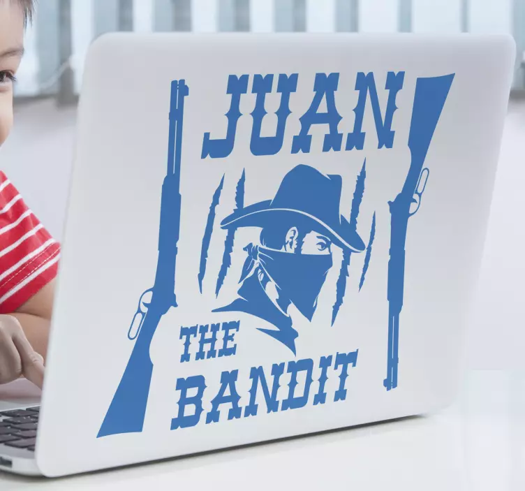Laptop Sticker juan der bandit name brauch - TenStickers