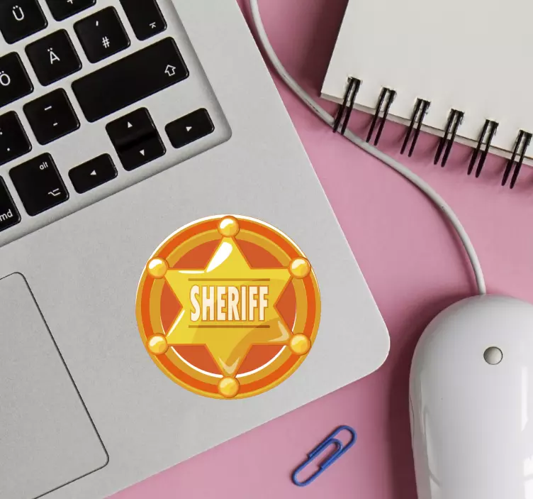 Laptop Sticker sheriff-abzeichen-aufkleber - TenStickers