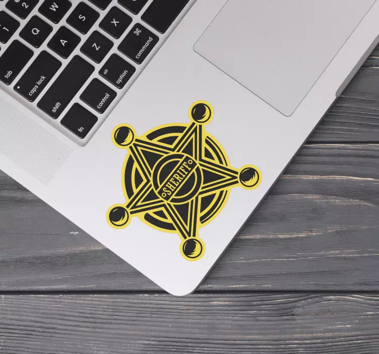 Laptop sticker sheriff stern abzeichen - TenStickers