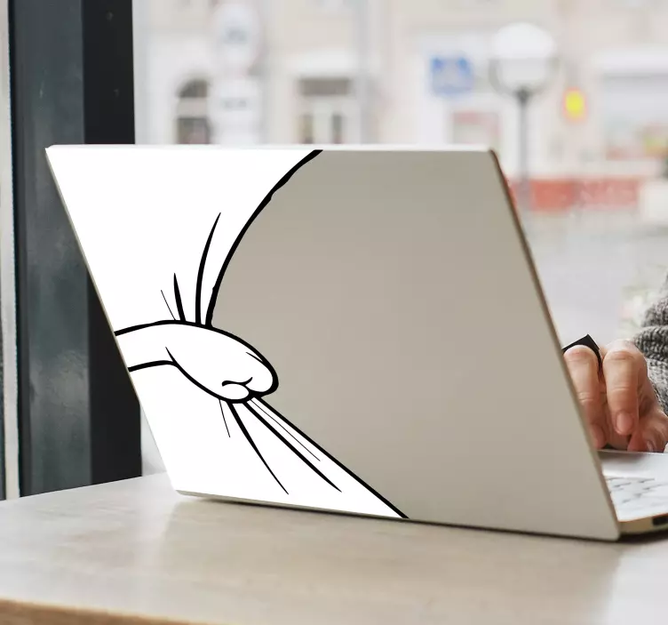 Laptop Sticker skurrile handillustration - TenStickers