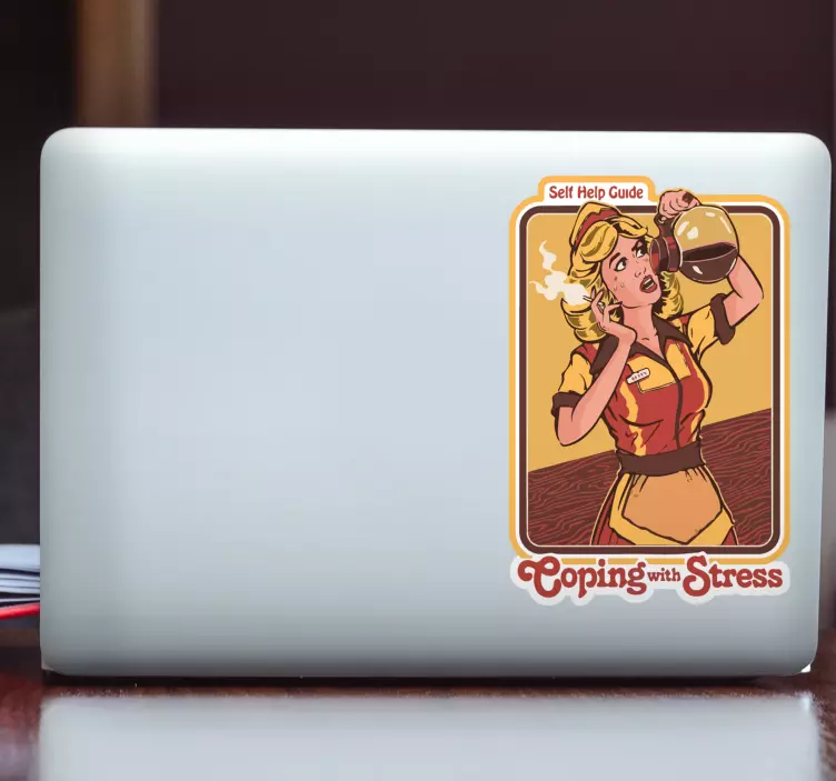 Laptop sticker vintage selbsthilfe - TenStickers