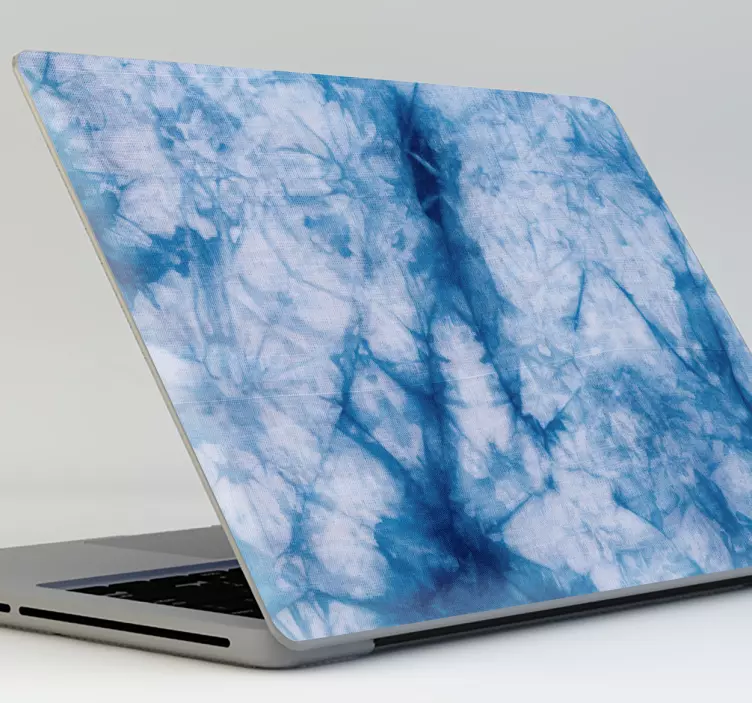 Laptopaufkleber Batik Blau - TenStickers