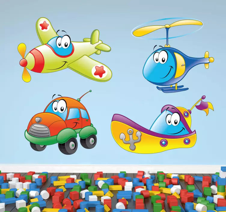 Lebendige Transportmittel Aufkleber - TenStickers