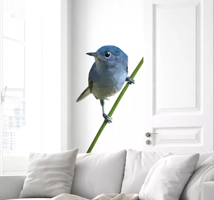 Lebensechter blauer Vogel Wandsticker - TenStickers