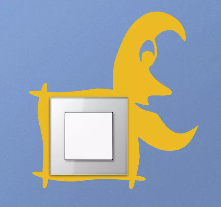 Lichtschalteraufkleber Mond - TenStickers