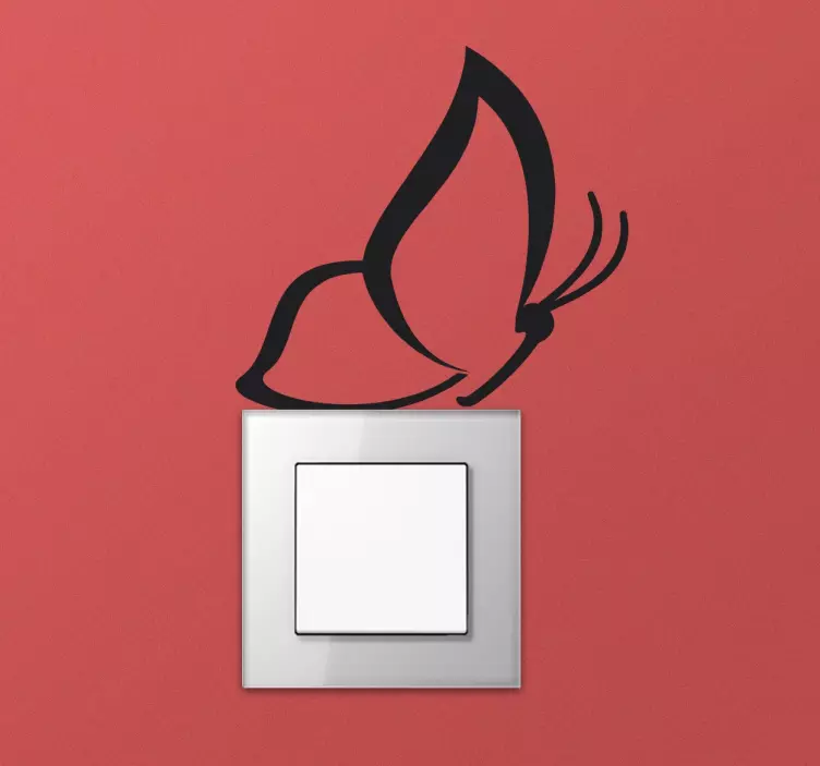 Lichtschalteraufkleber Schmetterling Silhouette - TenStickers