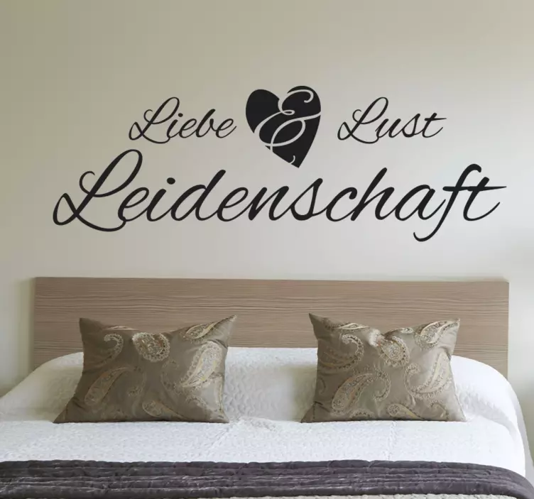 Liebe, Lust & Leidenschaft Wandtattoo - TenStickers