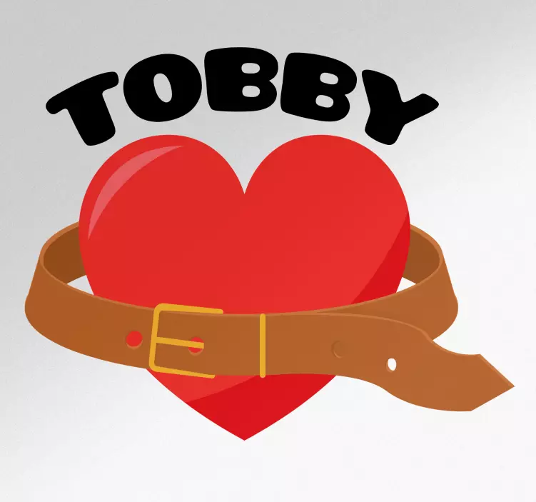 Liebe Sticker herz mit gürtel - TenStickers