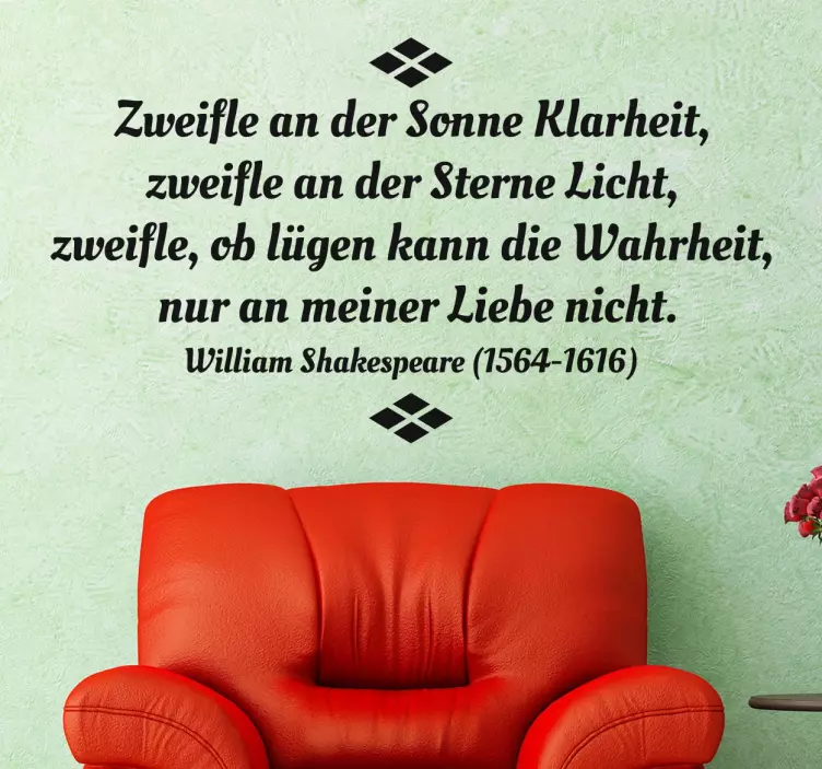 Liebeszitat Shakespeare Aufkleber Shakespeare Zitate - TenStickers