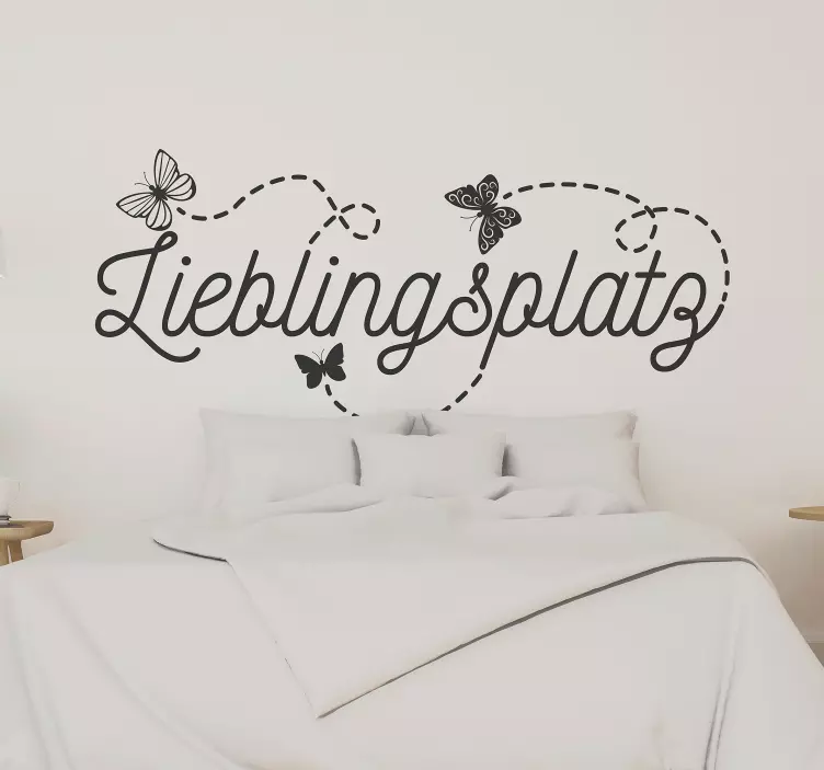 Lieblingsplatz Text Wandaufkleber - TenStickers