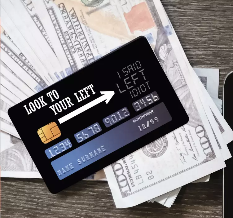 Look to your left kartenaufkleber - TenStickers