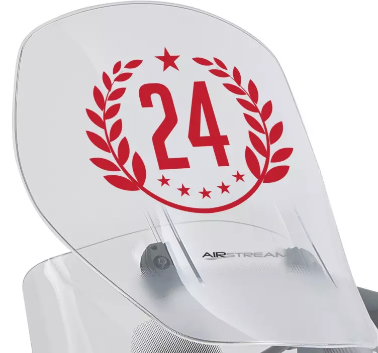 Lorbeerkranz Number Sticker - TenStickers