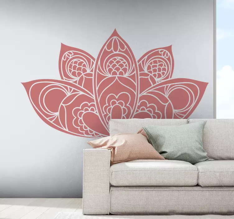 Lotusblume Mandala Blumen Wandaufkleber - TenStickers