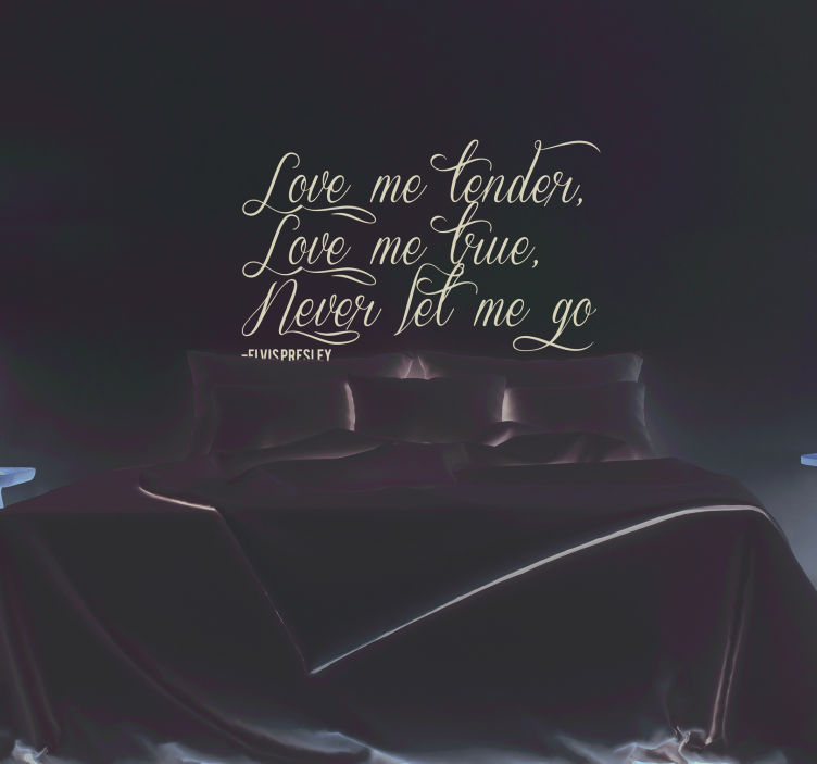 Love Me Tender Songtext Wandaufkleber - TenStickers