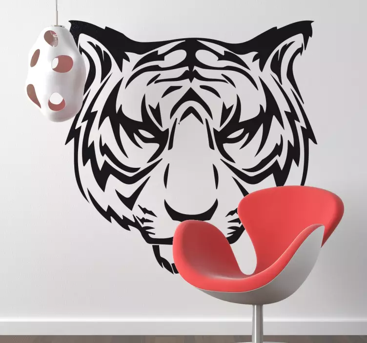 Mächtiger Tiger Wandtattoo - TenStickers