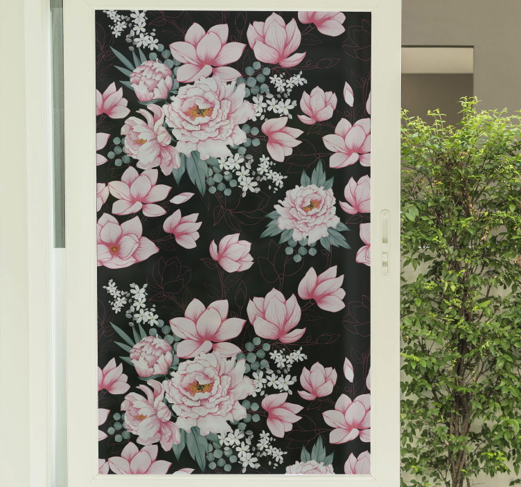 Magnolienpflanzen Fenstersticker - TenStickers