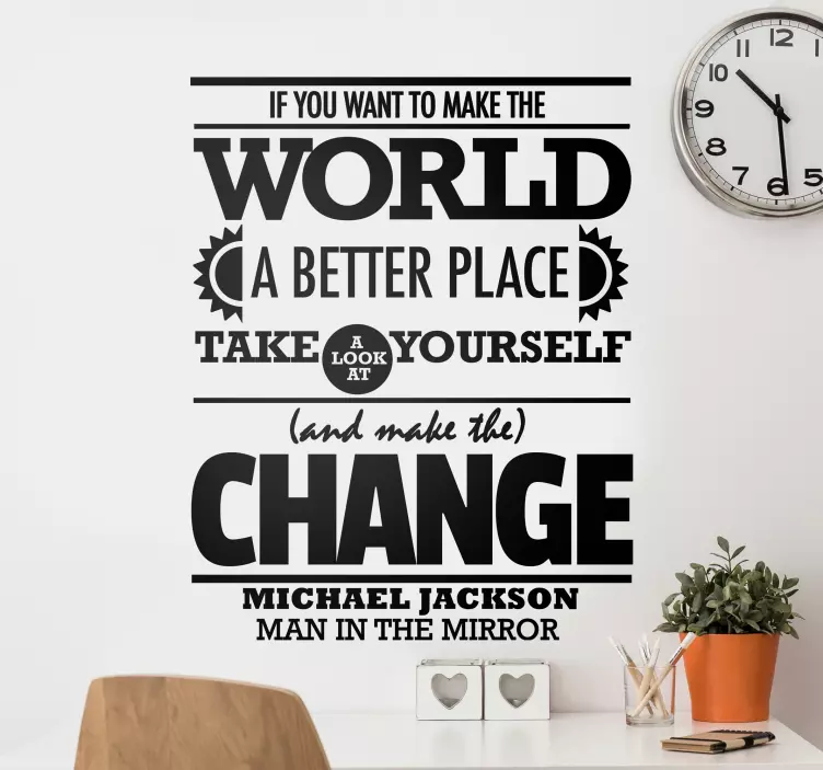 Man in the mirror Aufkleber - TenStickers