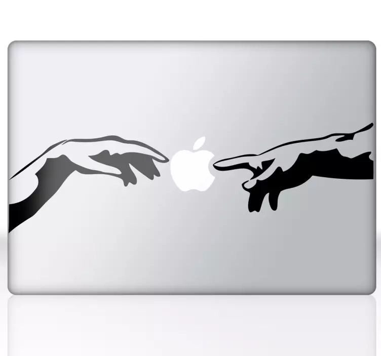Michelangelo Hände Apple Aufkleber - TenStickers