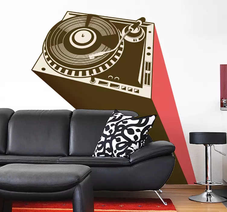Wandtattoo Wohnzimmer Mischpult DJ - TenStickers