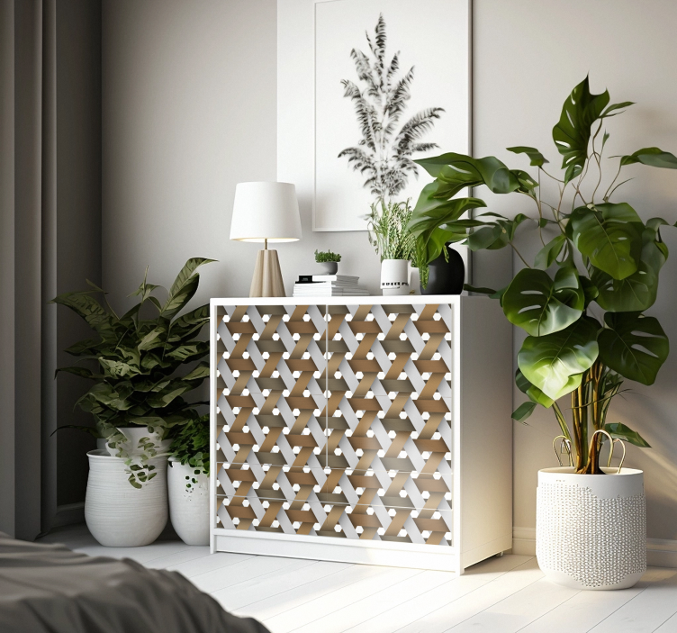 Möbelfolie skandinavische weiße Holz - TenStickers