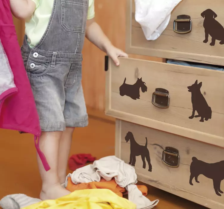 Tierset Möbel Aufkleber - TenStickers