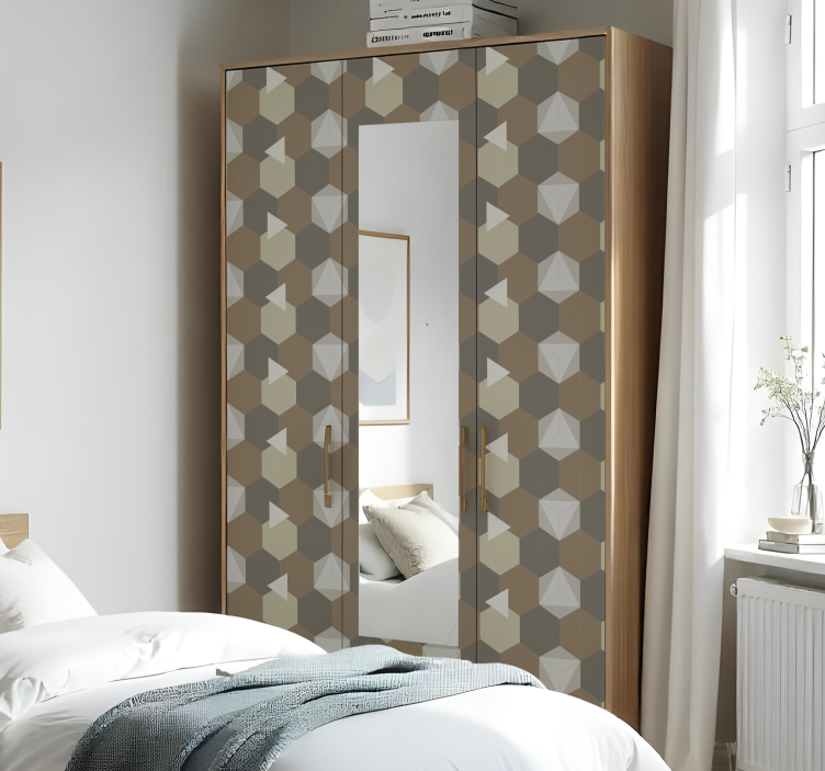 Möbelfolie braune sechsecke - TenStickers