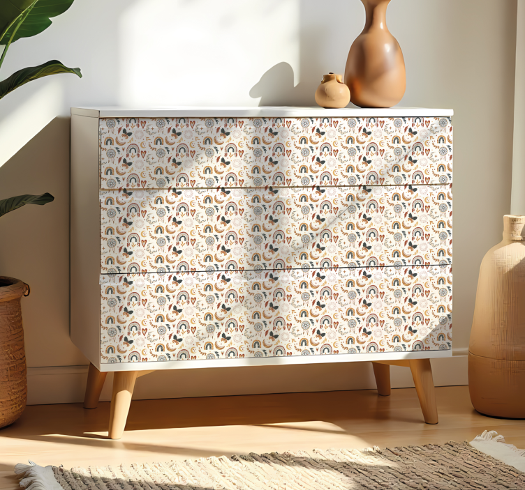 Möbelfolie bunte boho regenbögen - TenStickers