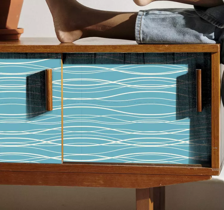 Möbelfolie mit gewellter musteroberfläche - TenStickers