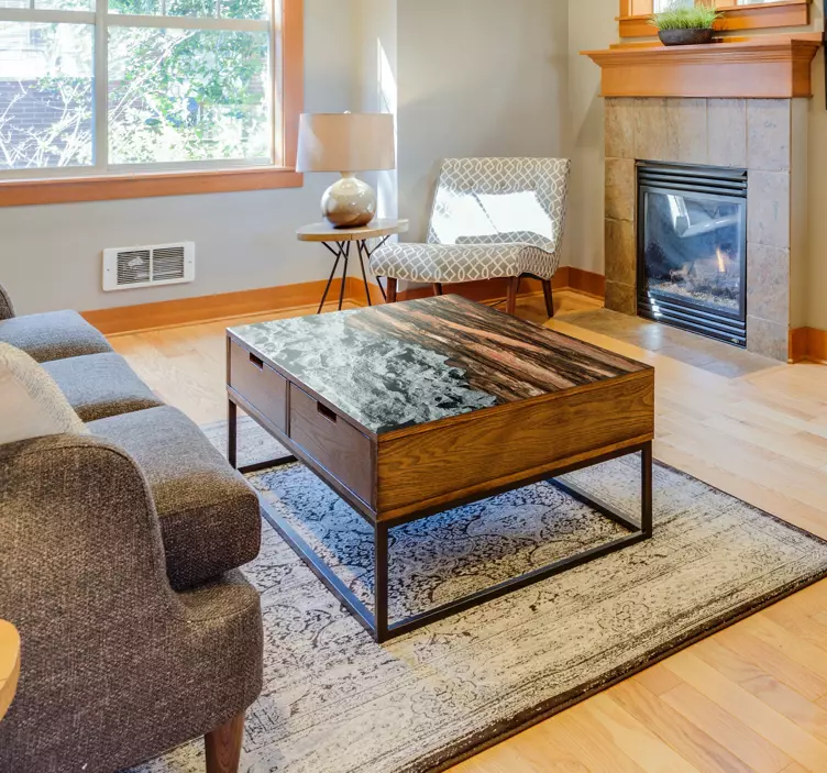 Möbelfolie brennholz und stein - TenStickers