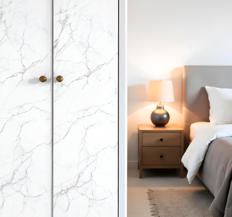 Möbelfolie weißer marmor - TenStickers