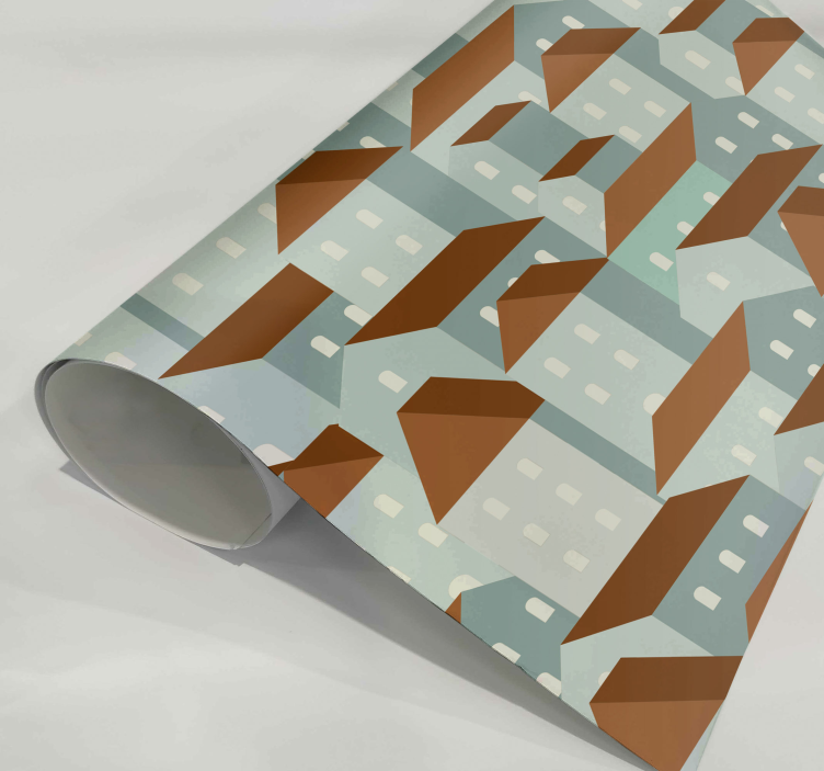 Möbelfolie Cartoon Kleinstadt - TenStickers