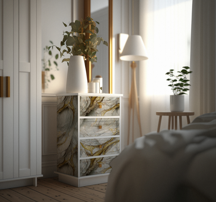 Möbelfolie Marmor beige gold - TenStickers